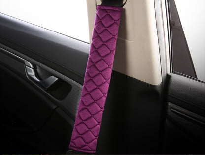 car seat belt shoulder pad plush purple