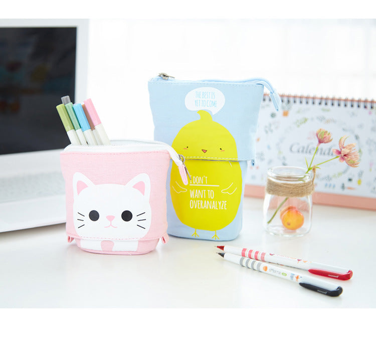 Multifunctional Canvas Pencil Case in Unicorn design