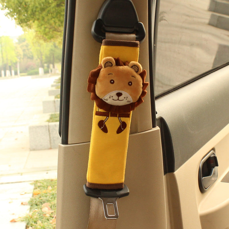 cartoon lion car safety belt pad image