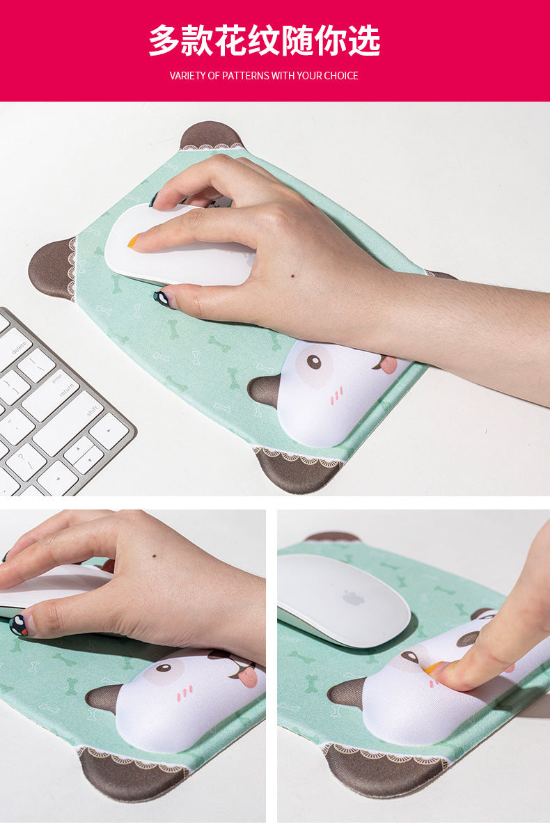 Cute Cartoon Silicone Wrist Support Mouse Pad - Ergonomic Office Desk Accessory