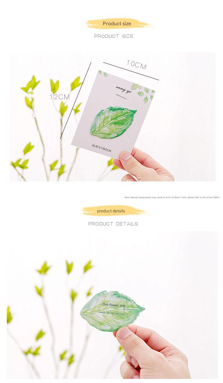 Mulberry leaf-shaped sticky note