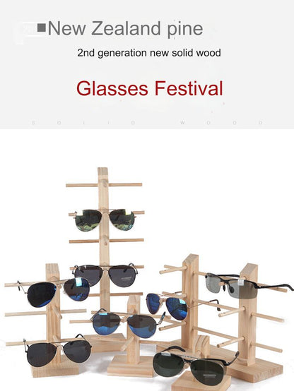 Pine sunglasses stand