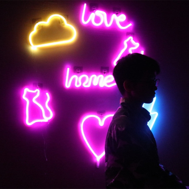 romantic moon neon lighting