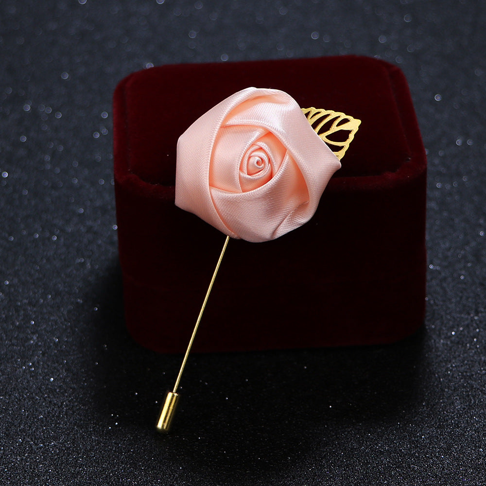 Detailed view of red rose brooch image 10