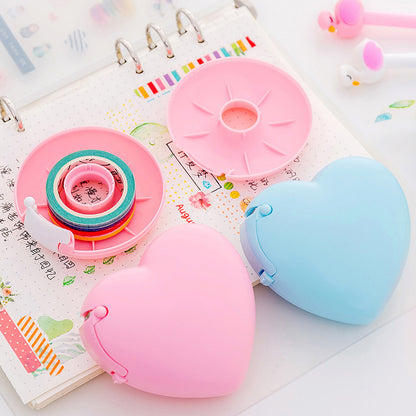 colorful donut tape dispenser close-up