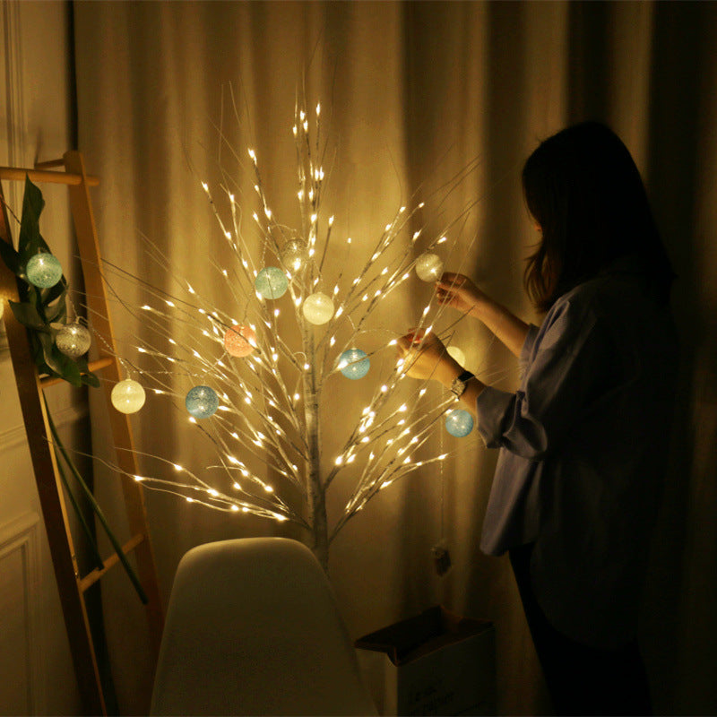 remote controlled LED birch decorative tree