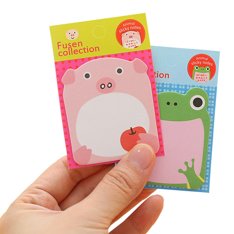 cartoon zoo animal sticky note cat