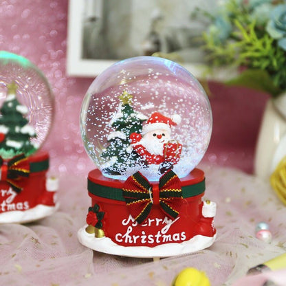 Santa figurine snow globe with LED lights