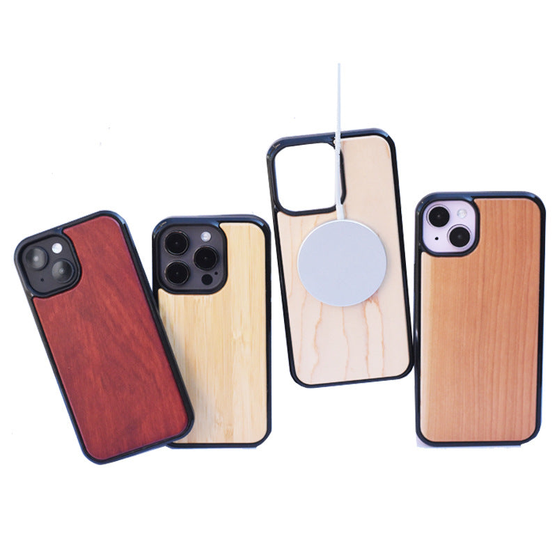 Eco-Friendly Bamboo Wood MagSafe Compatible iPhone Case for iPhone 15/14/13 Series