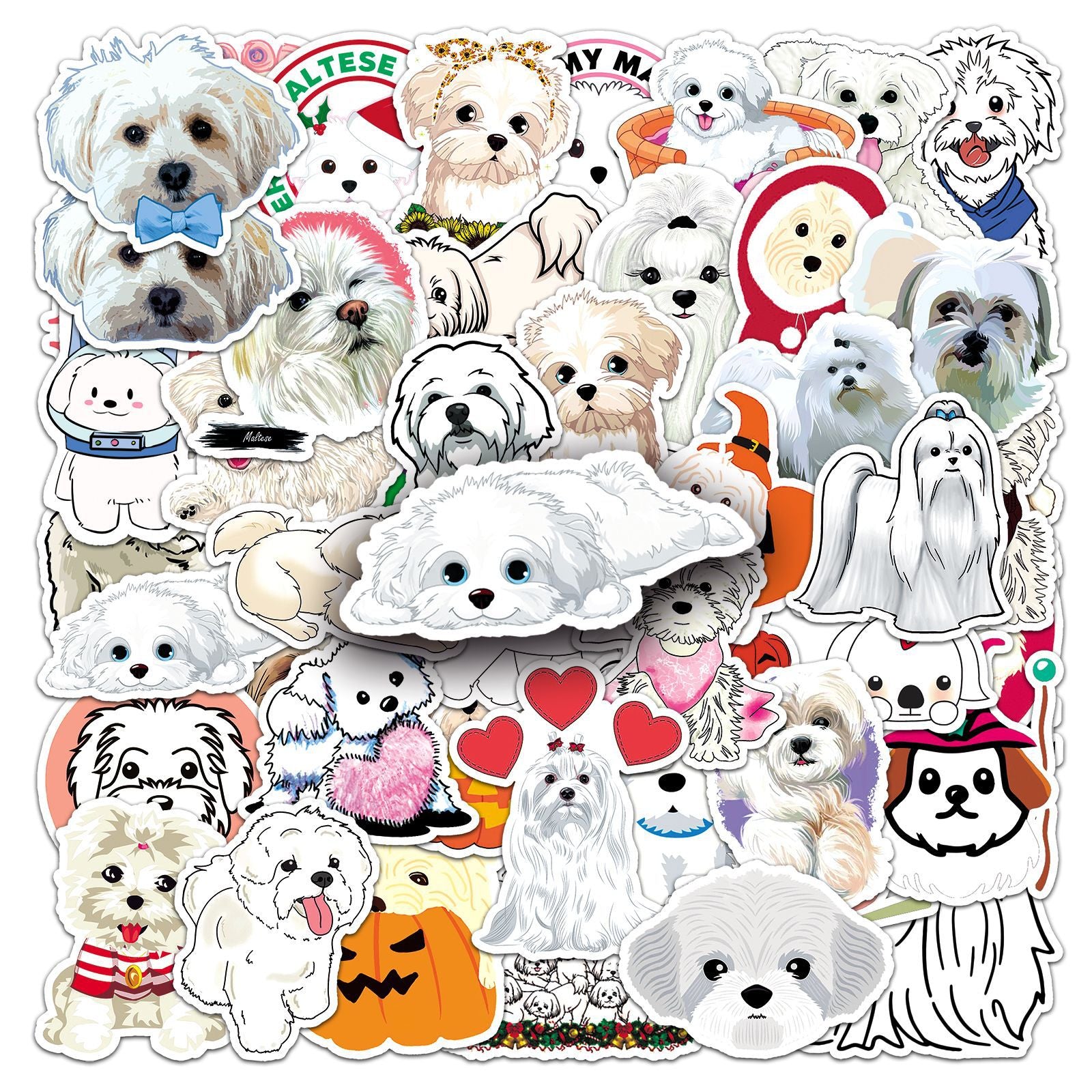 Maltese dog sticker