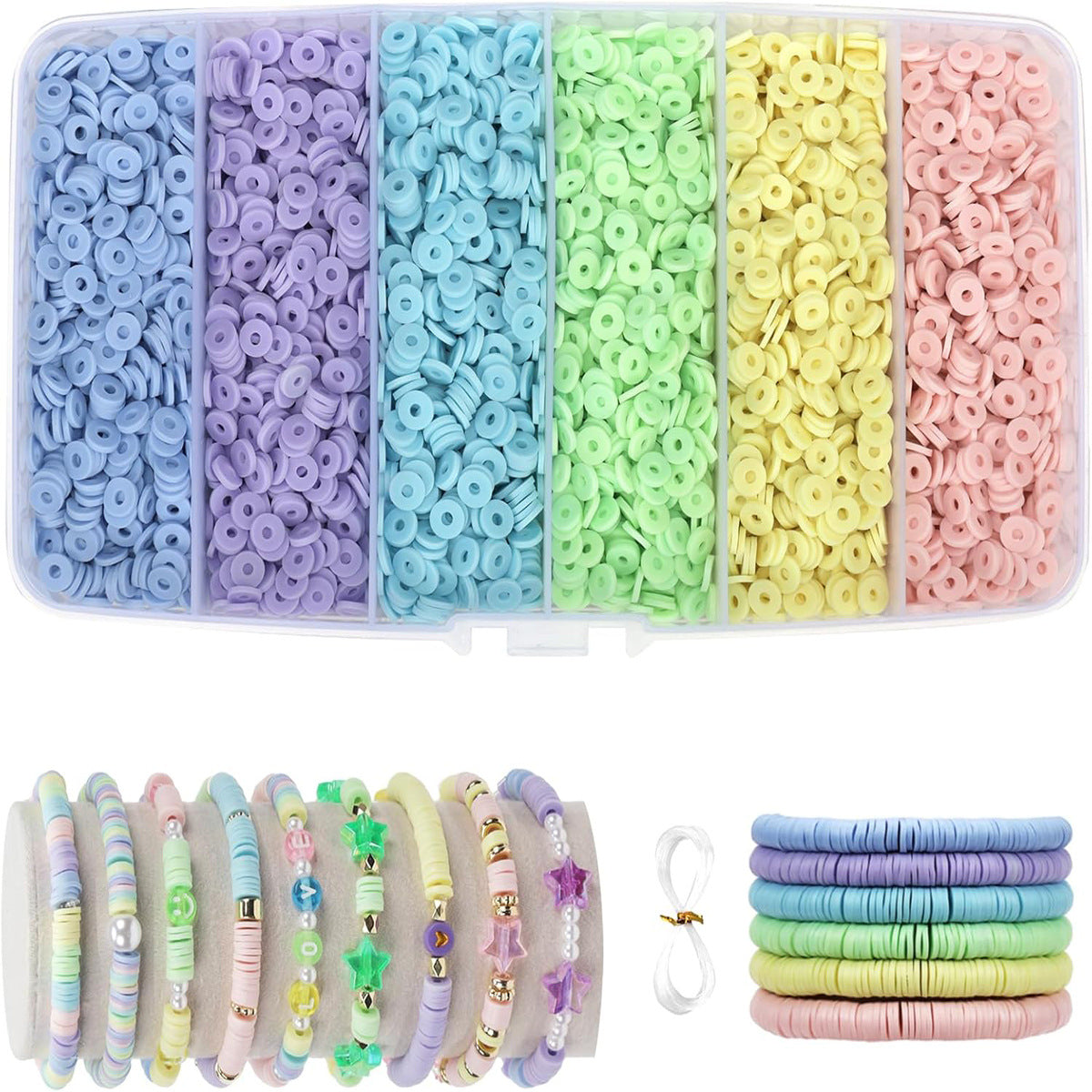 clay bead assortment for crafting