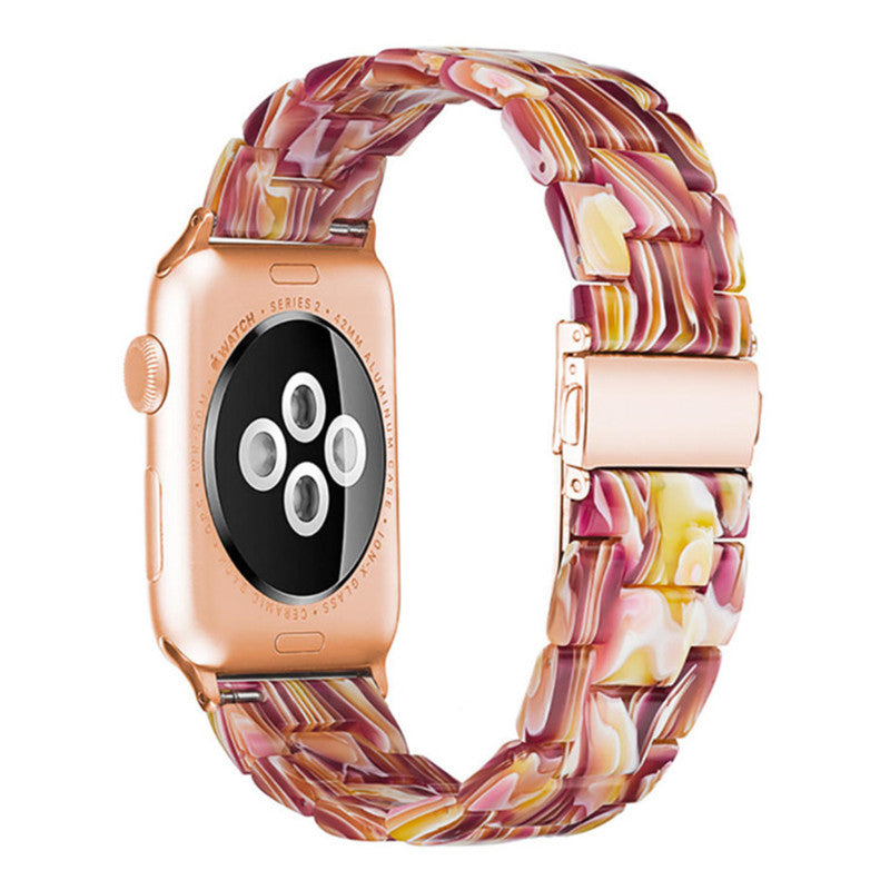 Stylish Natural Resin Apple Watch Band - Compatible with Series 1-9 & Ultra Models