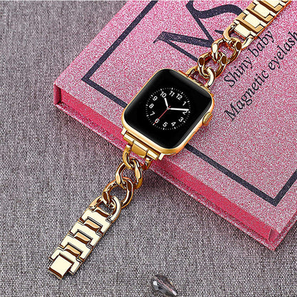 Luxury Metal Apple Watch Band - Chic Chain Link Design for Women & Men