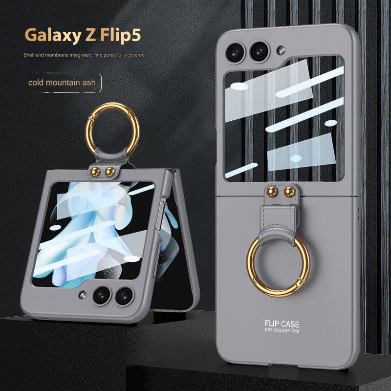 Ultra Slim Samsung Galaxy Z Flip 5 Full-Cover Case with Ring Stand - Stylish and Shockproof