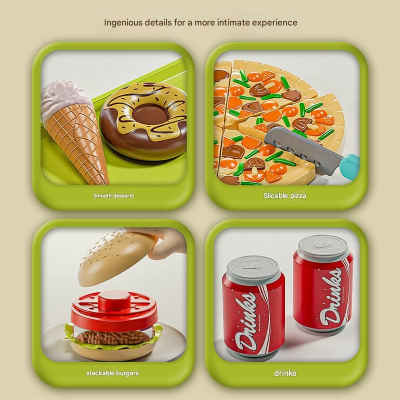 educational pizza and burger simulation toy for children