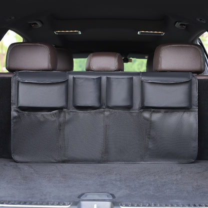 multi-compartment vehicle organizer black