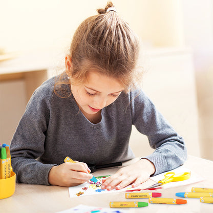 Vibrant 24-Color Set of Washable Crayons - Perfect for Kids' Art and Creativity