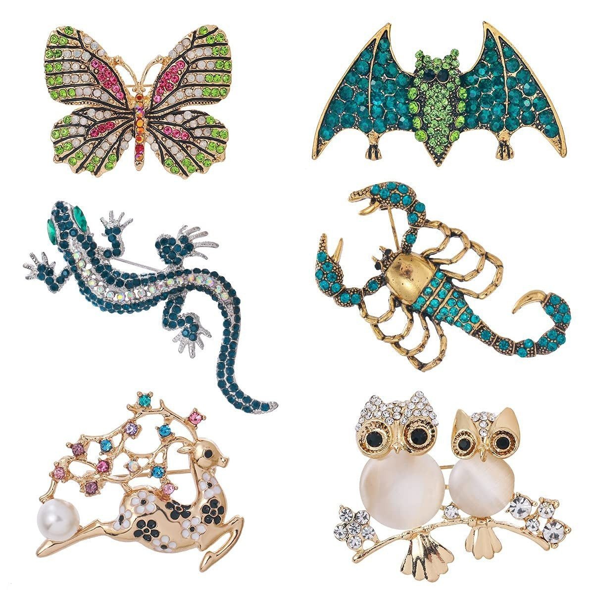 Custom set of animal brooches