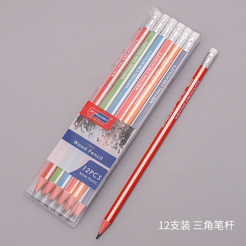 12-Pack Premium HB Pencils with Erasers - Perfect for Students and Artists