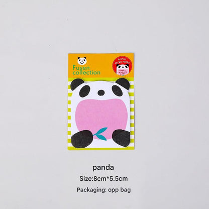 cartoon zoo animal sticky note pig