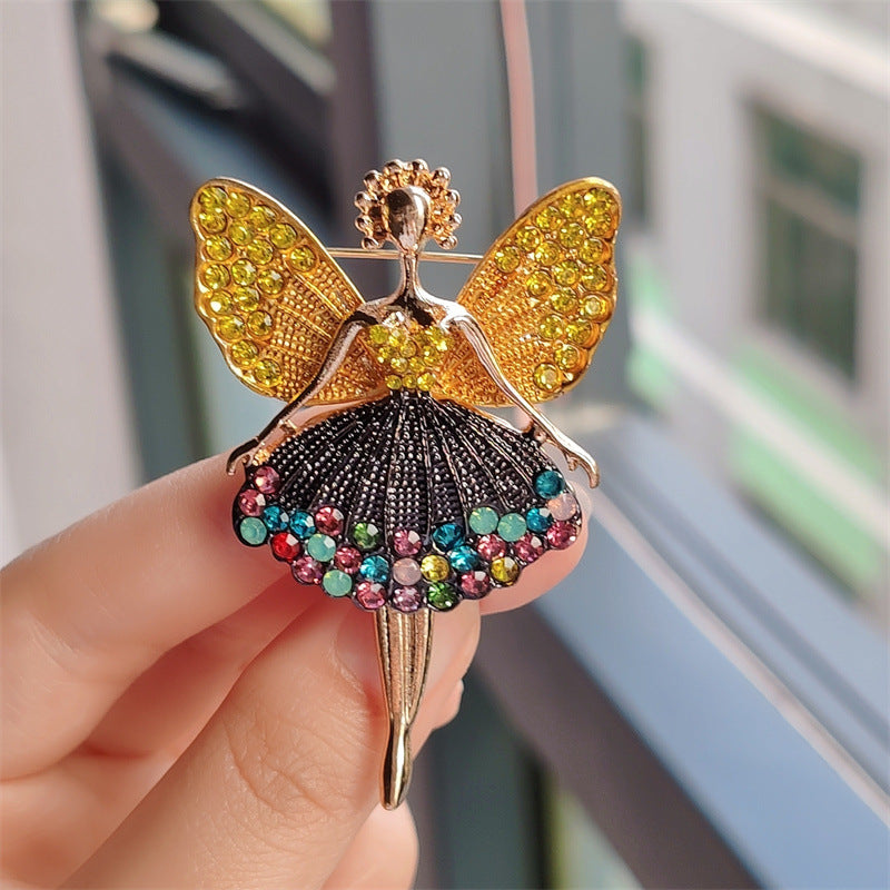 Close up of brooch sparkles