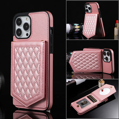 Stylish TPU Wallet Case for iPhone 15/14/13/12 - With Mirror & Stand, Available in Multiple Colors