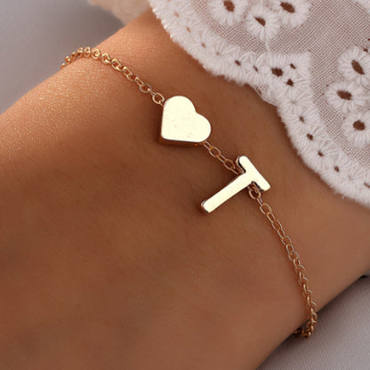 Trendy alloy letter bracelet