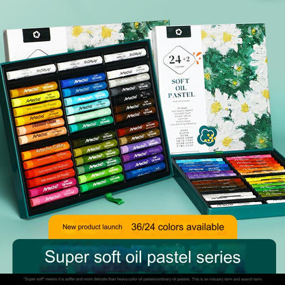 Montmartre 24-Color Ultra Soft Oil Pastels for Kids - Vibrant, Easy to Blend Art Crayons