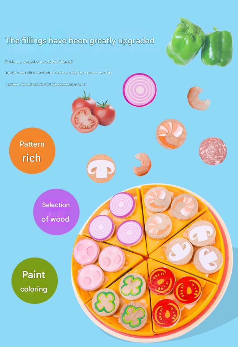 Hands-on pizza-making pretend play kit