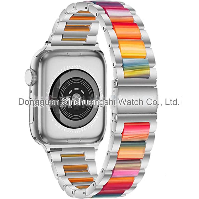 Luxurious Lightweight Metal Resin Band for Apple Watch 9/1SE - Versatile Styles Available