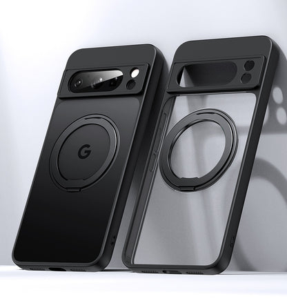 360-Degree Rotating Stand Case for Google Pixel 8/8A/8 Pro - Shockproof, Magnetic, and Fingerprint-Resistant