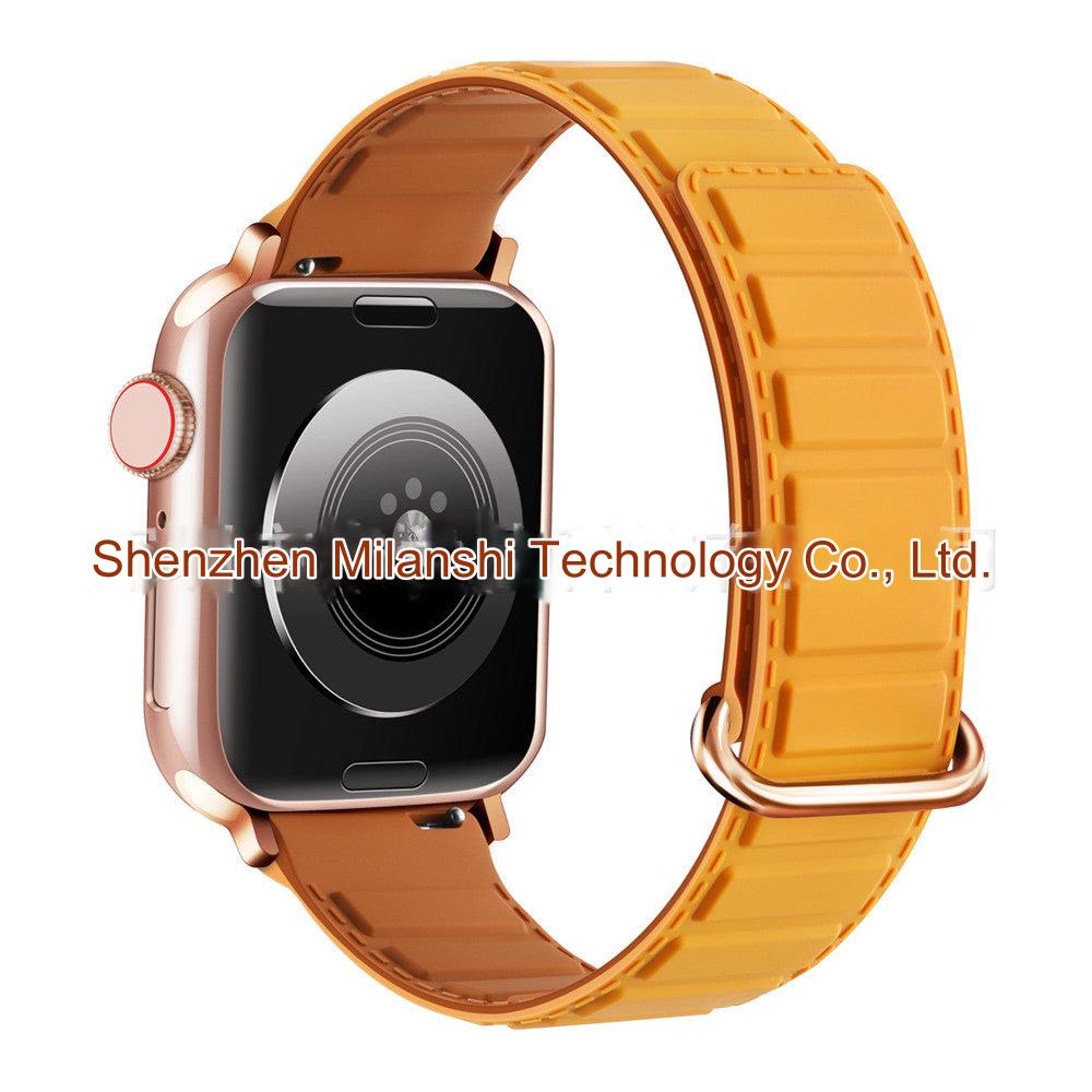 Premium Silicone Magnetic Apple Watch Band - Sporty & Durable Replacement Strap for All Models