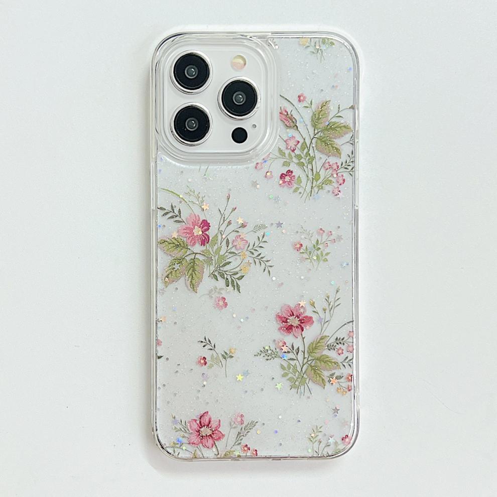 Silicone Butterfly Floral iPhone Case - Shockproof Compatible with iPhone 15, 14, 13 & Samsung S24 Series