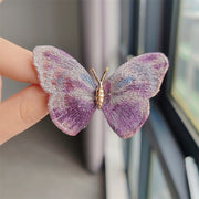 XZ0398-1 Embroidered Butterfly Brooch - Purple