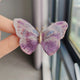 XZ0398-1 Embroidered Butterfly Brooch - Purple