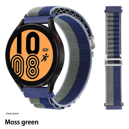 Premium Nylon Sport Band for Samsung Galaxy Watch 4/5/6 & Huawei GT3 - 18/20/22mm Adjustable Sizes