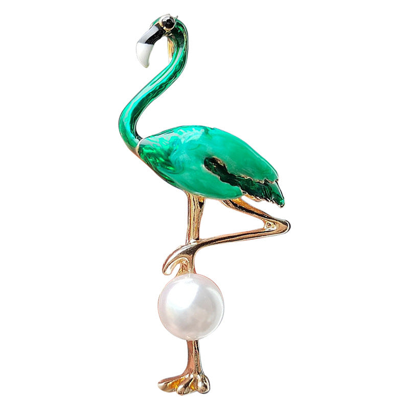 Flamingo Pearl Brooch Image 9