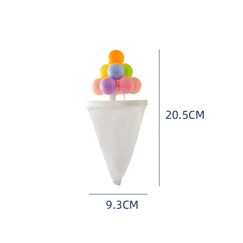 Close-up of multifunctional hair catcher and cleaning ball