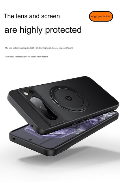 360-Degree Rotating Stand Case for Google Pixel 8/8A/8 Pro - Shockproof, Magnetic, and Fingerprint-Resistant