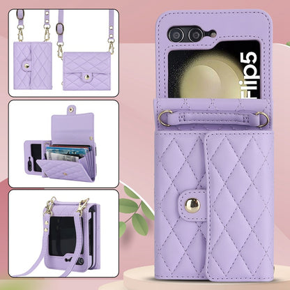 Stylish Protective Wallet Case for Samsung Z Flip Series - Multi-Color Crossbody Design