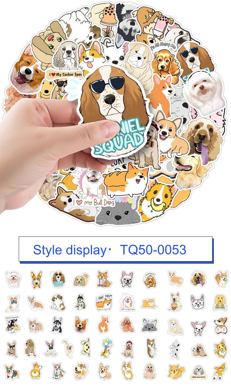 playful dog sticker