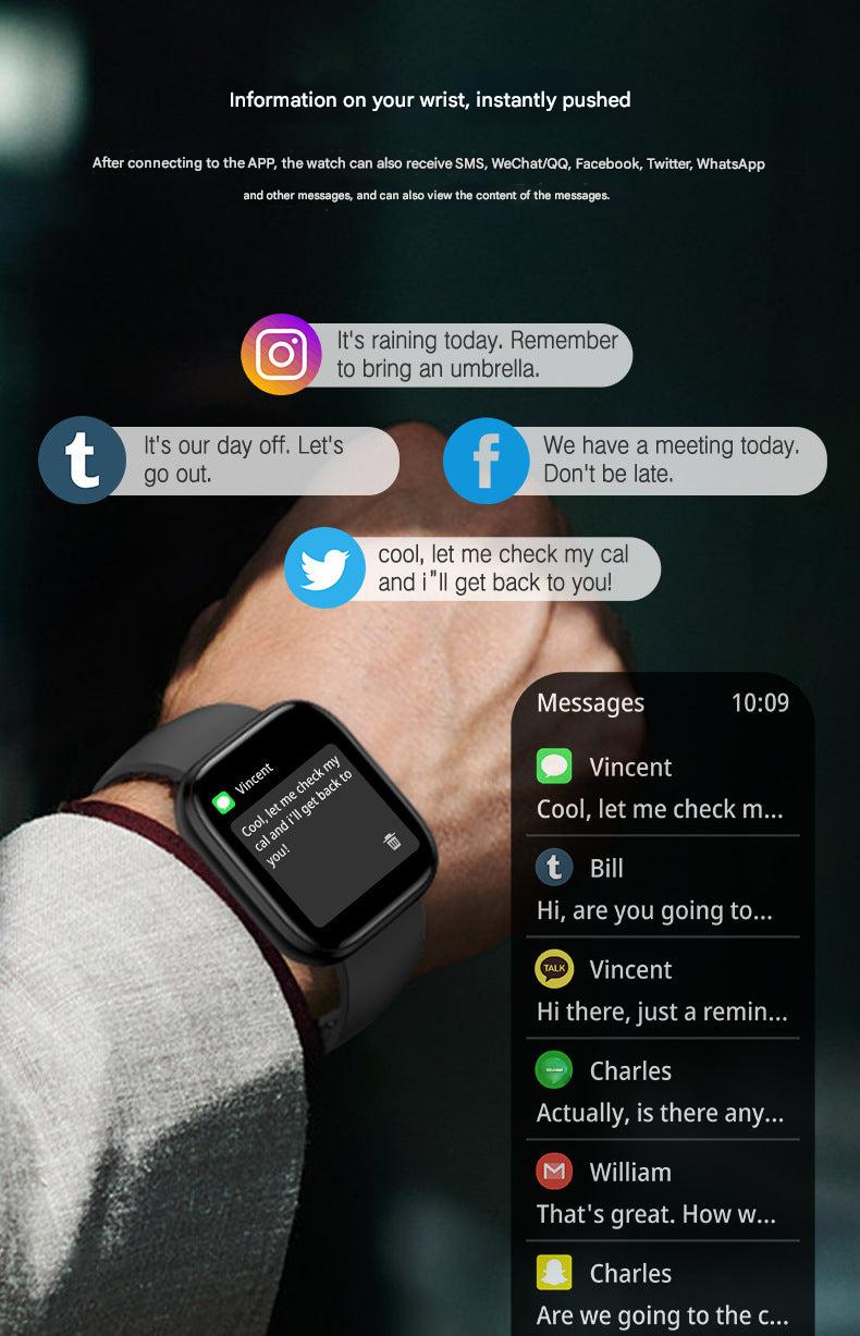 P114 Smartwatch Silver Display Close-up