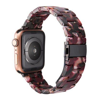 Stylish Natural Resin Apple Watch Band - Compatible with Series 1-9 & Ultra Models