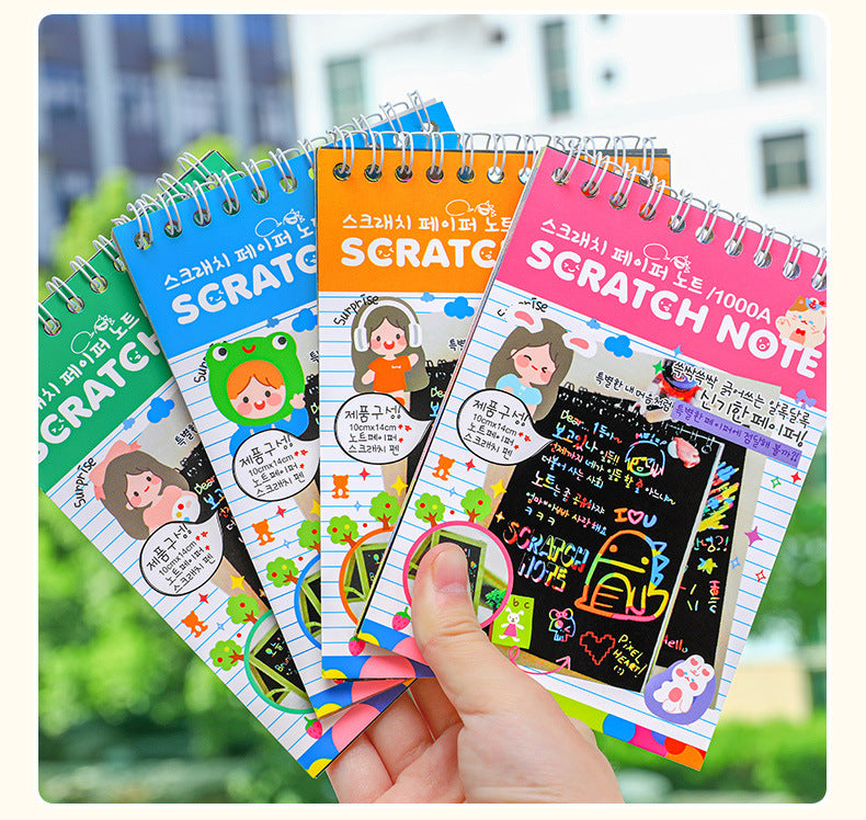 Kids scratch art set product packaging