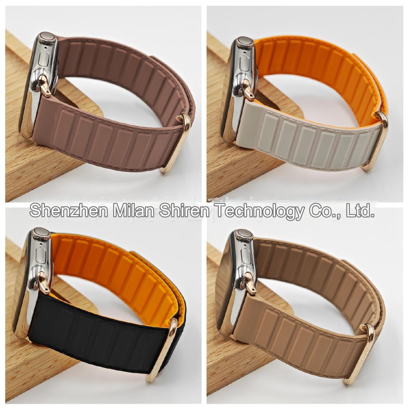 Premium Silicone Magnetic Apple Watch Band - Sporty & Durable Replacement Strap for All Models