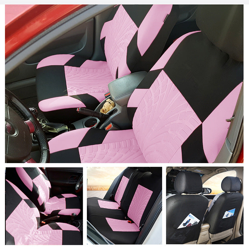 bright pink car seat cover