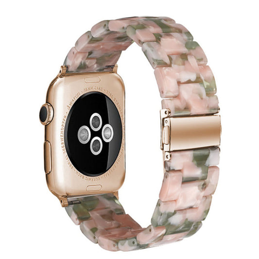 Stylish Natural Resin Apple Watch Band - Compatible with Series 1-9 & Ultra Models