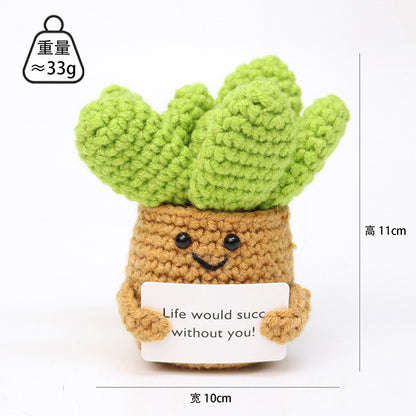 colorful knitted plush toy for children