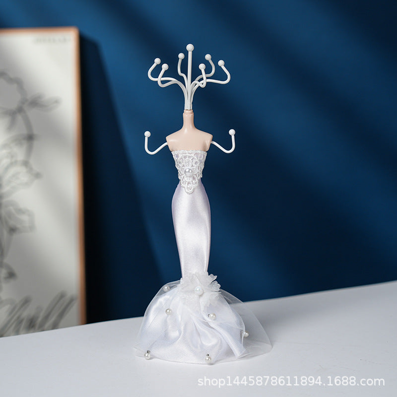 elegant white jewelry stand