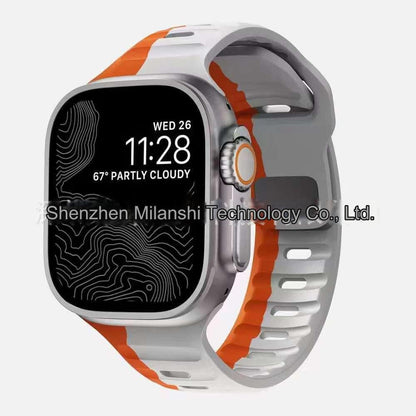 Premium Silicone Sport Band for Apple Watch - Compatible with Series 7, 8, Ultra - Adjustable, Colorful, and Durable